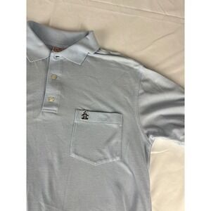 Penguin‎ Munsingwear Polo Shirt Mens Medium Short Sleeve Blue Golf Pocket